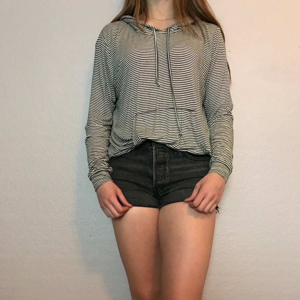 Brandy Melville Striped Hoodie
